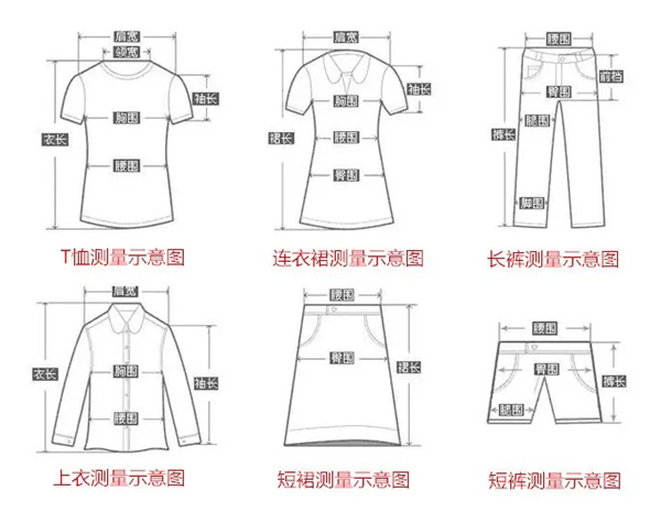 服裝各部位尺寸的測(cè)量方法